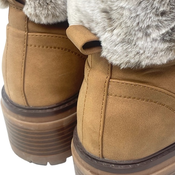 Rouge Helium Women’s Faux Fur Lace Up Side Zip Up Boots Size 10 - Picture 6 of 10
